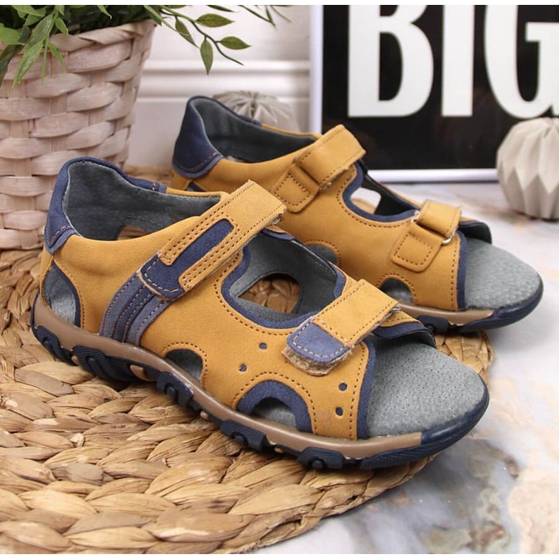 Velcro sandaalit Kornecki Jr KOR6188A kameli ruskea 2