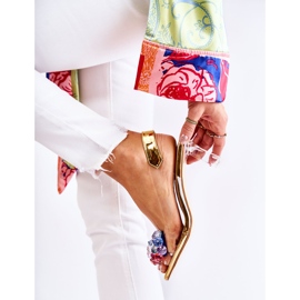 S.Barski Tyylikkäät pumput kultaisella Amalia-koristeella väritön kultainen 1