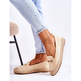 S.Barski Klassiset Slip-on naisten espadrillit beige Oresa 1