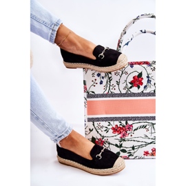 S.Barski Klassiset mustat Oresa-slip-On naisten espadrillit 1