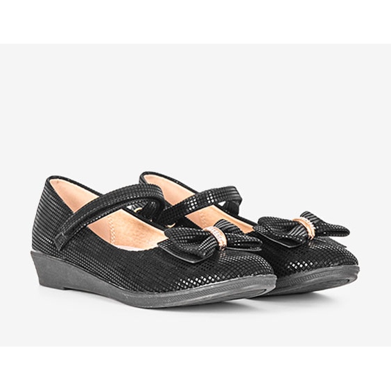 Lasten mustat balerinat Tienne rusetilla 1