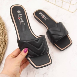 Tikatut tossut S. Barski W OLI103A musta 1