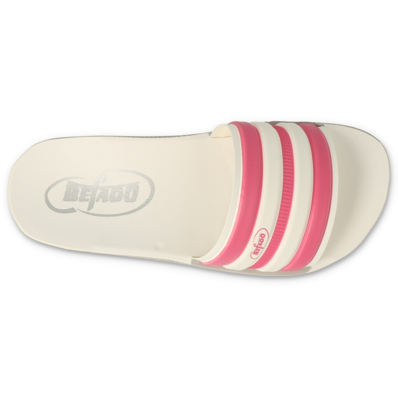 Befado Foam Lasten Flip Flops 067Y002 Valkoinen vaaleanpunaisilla raidoilla 2