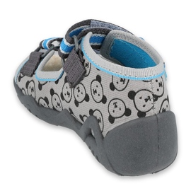 Befado keltaiset lasten kengät 350P017 musta sininen harmaa 2