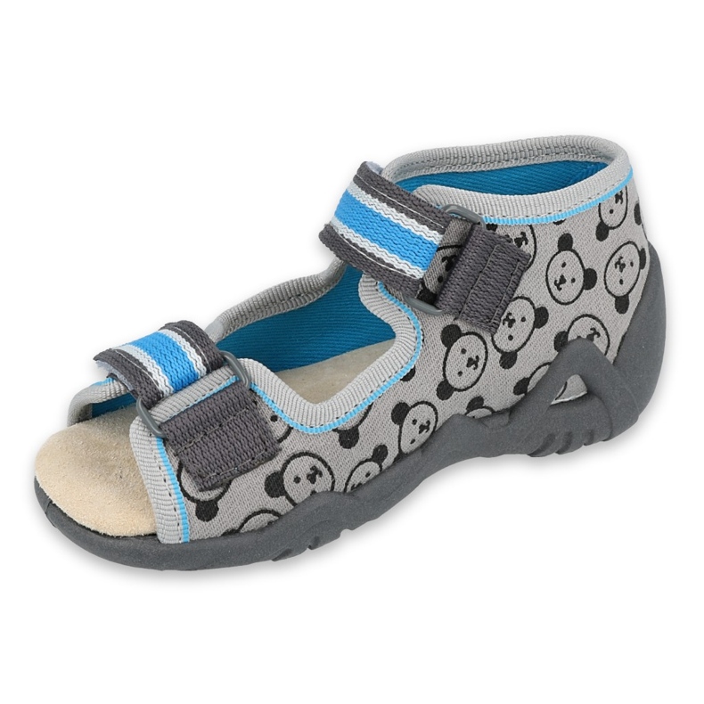 Befado keltaiset lasten kengät 350P017 musta sininen harmaa 1