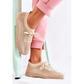 FM1 Naisten beige Sequro Slip On urheilukengät 2