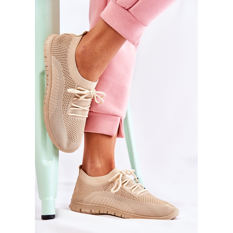 FM1 Naisten beige Sequro Slip On urheilukengät 2