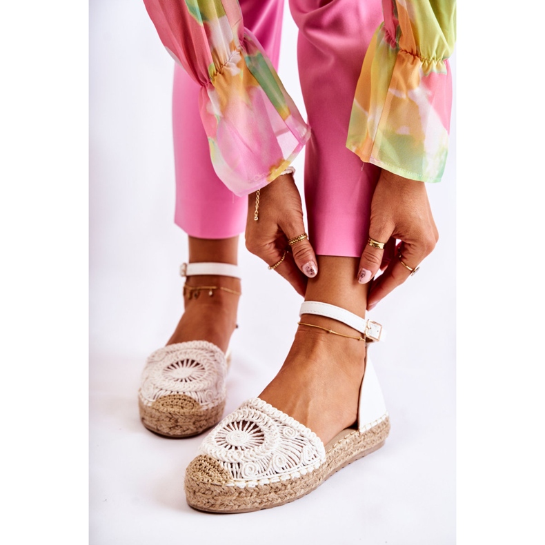 PS1 Naisten sandaalit Openwork Espadrilles White Murillo valkoinen 1