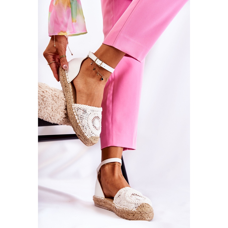 PS1 Naisten sandaalit Openwork Espadrilles White Murillo valkoinen 2