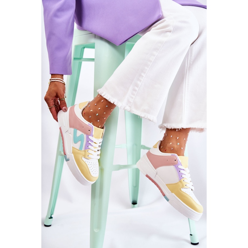 PS1 Naisten urheilukengät, valkoinen ja keltainen Francis monivärinen 1