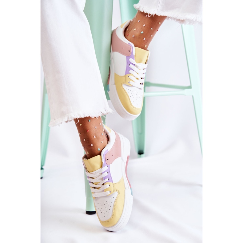 PS1 Naisten urheilukengät, valkoinen ja keltainen Francis monivärinen 2