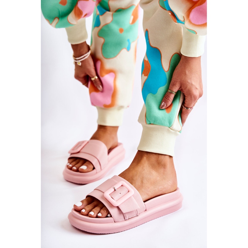 Naisten tossut soljella, vaaleanpunainen Devia 2 Naisten tossut soljella, vaaleanpunainen Devia 2