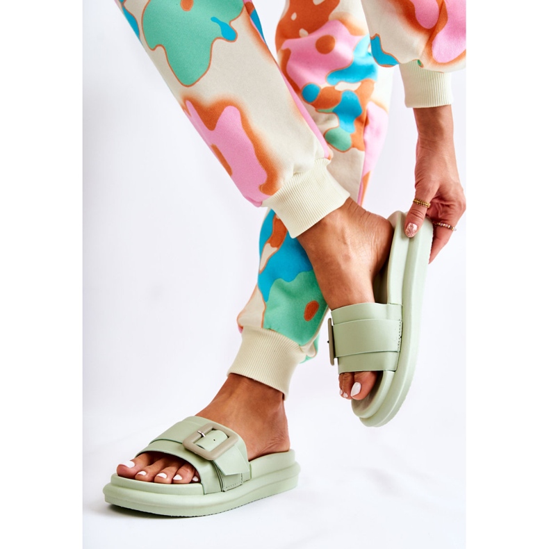 Naisten vihreät tossut soljella Devia 1