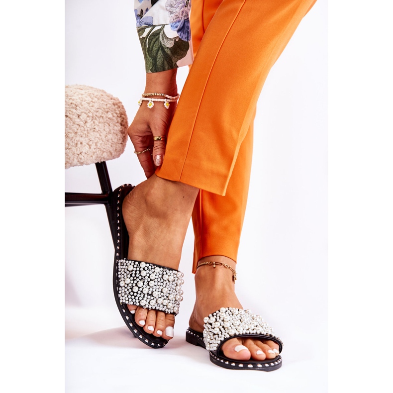 PG2 Naisten tossut helmillä Black Vamero musta 2