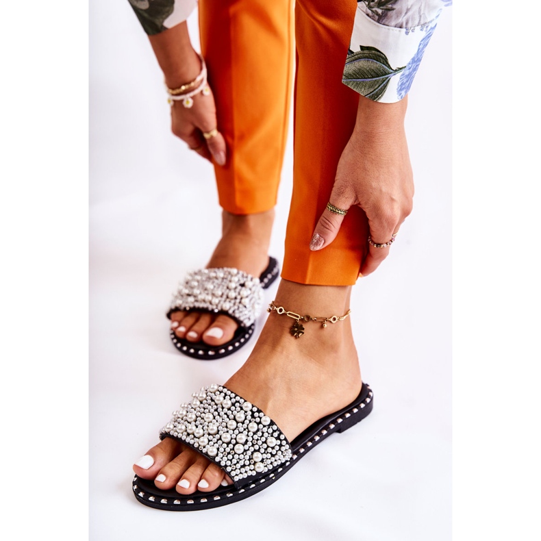 PG2 Naisten tossut helmillä Black Vamero musta 1