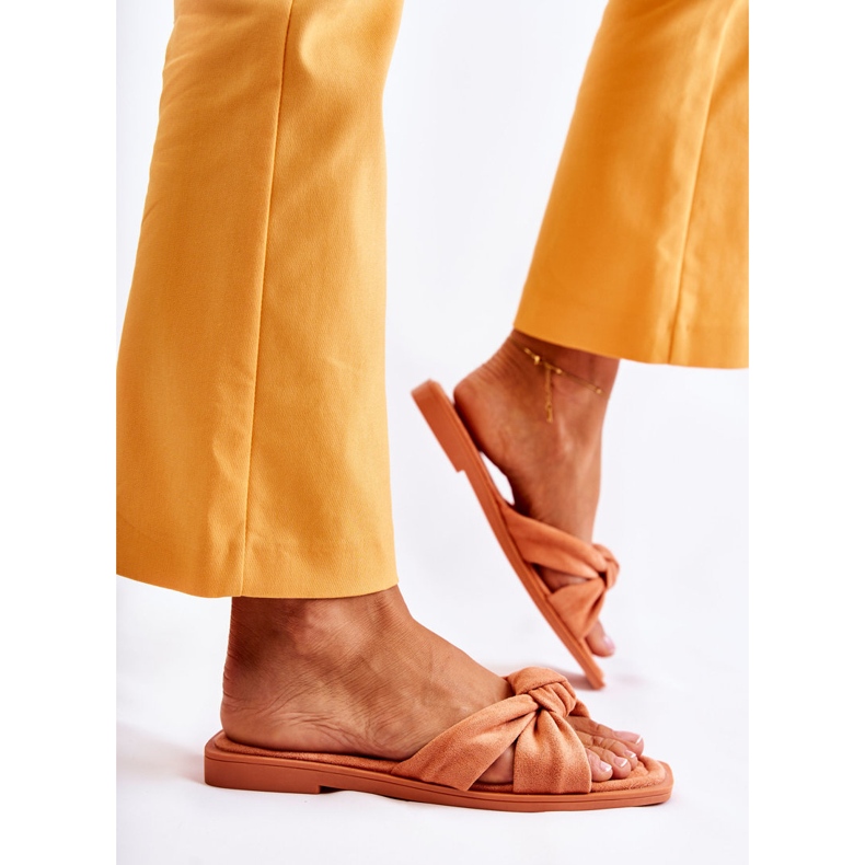 Naisten muodikkaat mokkanahkaiset, oranssit Lorrie-tossut 2