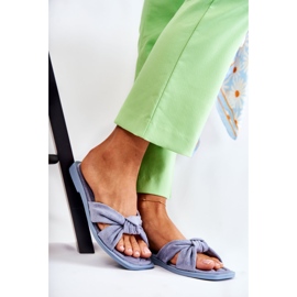 PG1 Naisten muodikkaat mokkanahkaiset tossut, sininen Lorrie 2