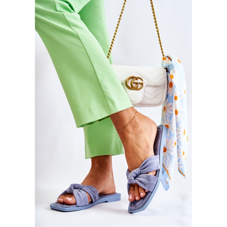 PG1 Naisten muodikkaat mokkanahkaiset tossut, sininen Lorrie 1