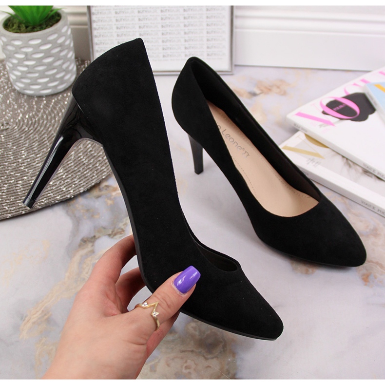 Pumput stiletto mokkaa musta Sergio Leone 1