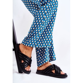 PJ1 Klassiset naisten mustat nahkatossut Daron 1