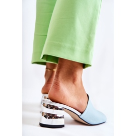 PA2 Naisten nahkaiset tossut kantapäässä Blue Perry sininen 1