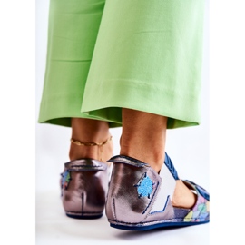 Nahkasandaalit, joissa uurrettu Maciejka 03375 Sininen 1