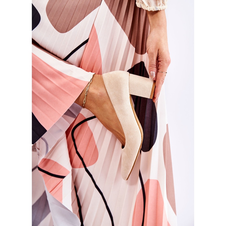 PS1 Klassiset mokkanahkapumput baarissa Beige Lency 2