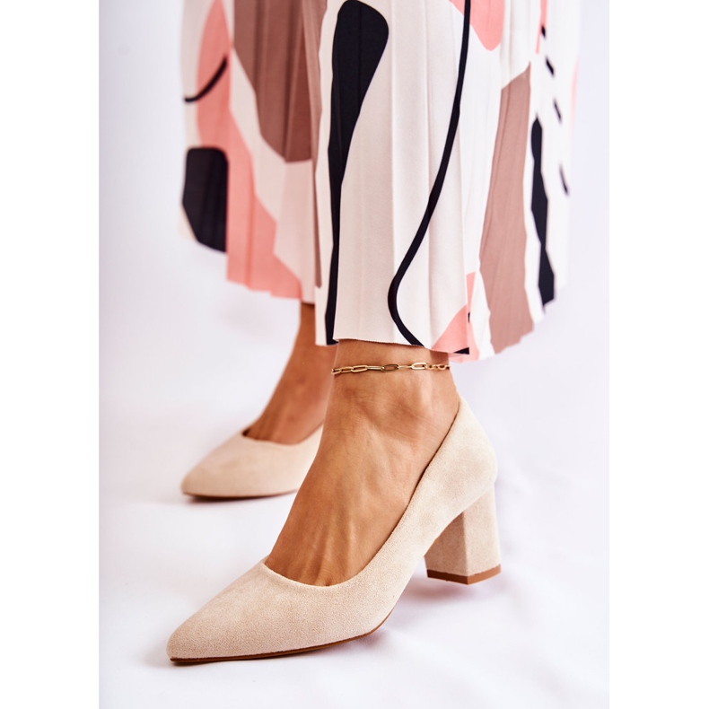 PS1 Klassiset mokkanahkapumput baarissa Beige Lency 1