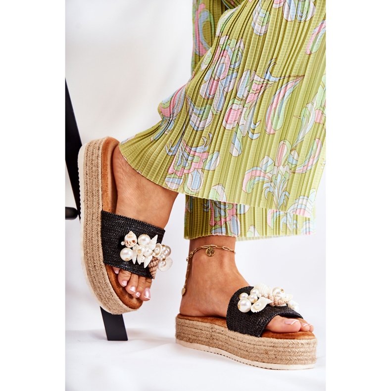 PS1 Naisten tossut alustalla kuorilla musta Tolia 1