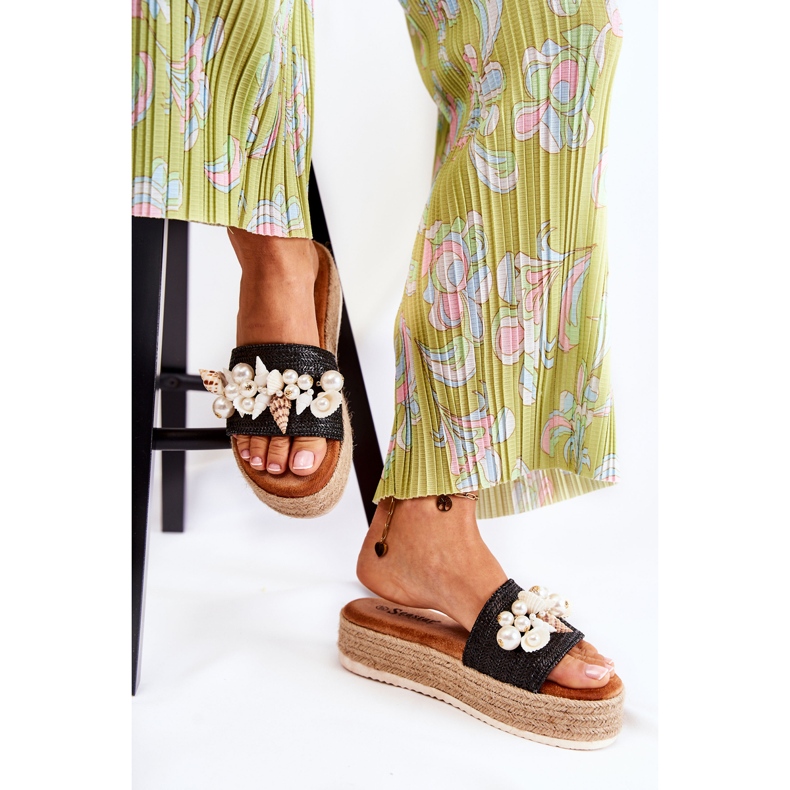 PS1 Naisten tossut alustalla kuorilla musta Tolia 2