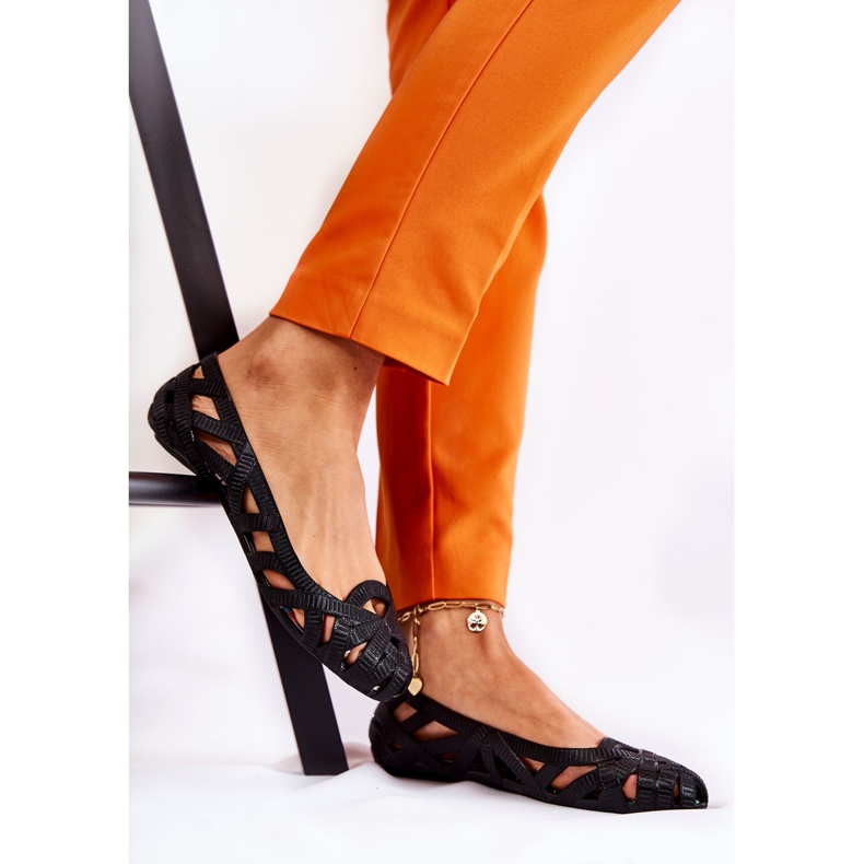 PH1 Naisten mustat kumiballerinat Indila 2