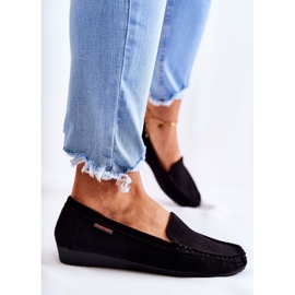 PH1 Naisten mokkanahka, musta Wedge Loafers La Cava 1