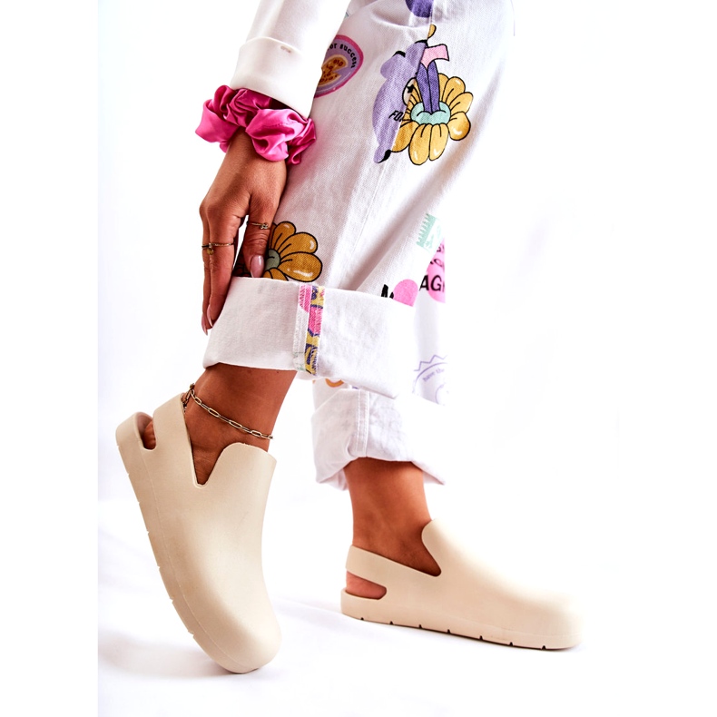 FS1 Muodikkaat kumipuukengät Vaalea beige Meriko 4