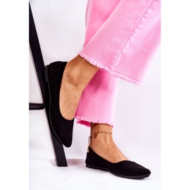 PS1 Naisten klassiset mokkanahkaiset baleriinit Arina musta 2