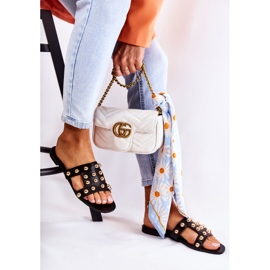 PG1 Naisten klassiset tossut koristeilla musta Scotlyn 2