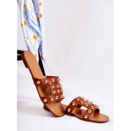 PG1 Naisten klassiset tossut koristeilla Ruskea Scotlyn 1