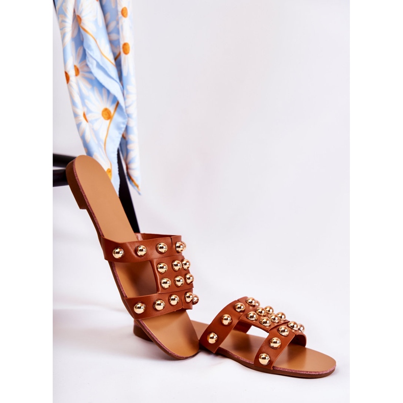 PG1 Naisten klassiset tossut koristeilla Ruskea Scotlyn 1