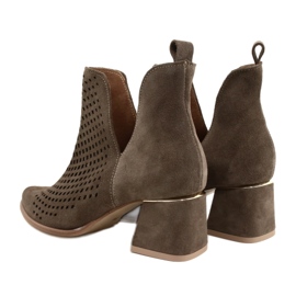 Suede Openwork Boots Lewski Shoes 3165 maaveluuri ruskea 6