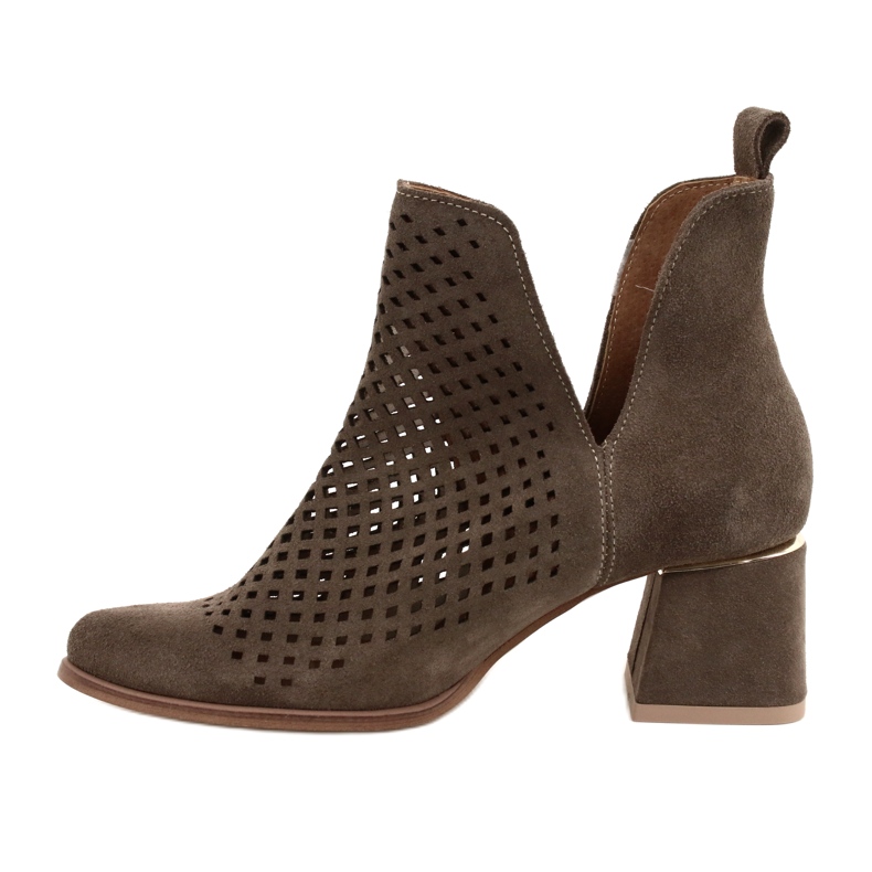 Suede Openwork Boots Lewski Shoes 3165 maaveluuri ruskea 3
