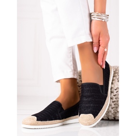 SHELOVET Slip-on espadrillit musta 1