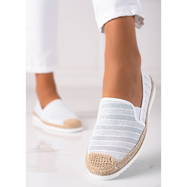 SHELOVET Slip-on espadrillit valkoinen 2