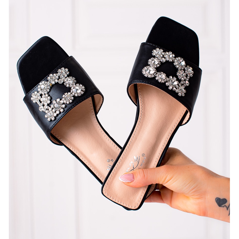 SHELOVET Tyylikkäät tossut musta 1