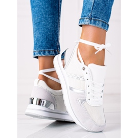 SHELOVET Mukavat lenkkarit valkoinen hopea harmaa 2