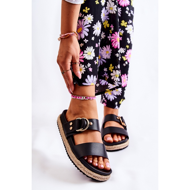 FB1 Muodikkaat naisten mustat Penelope-tossut 1