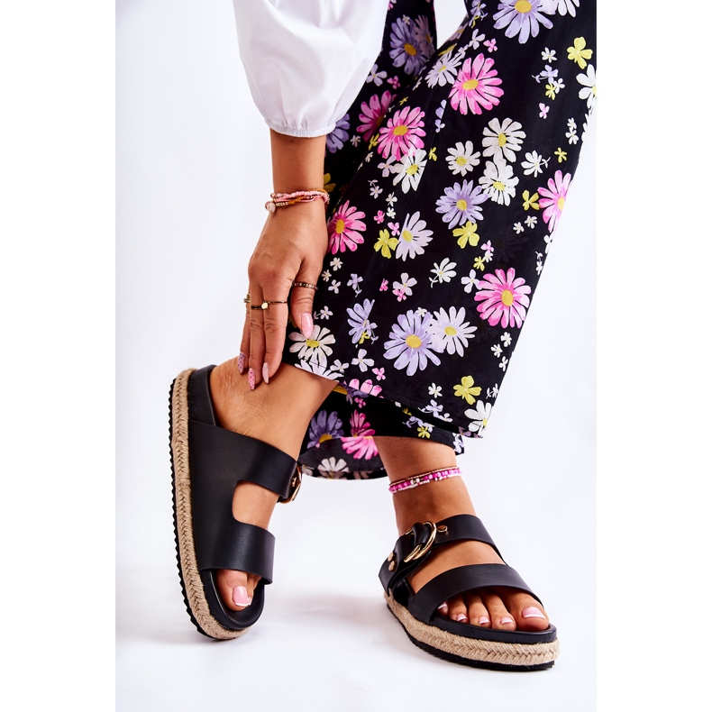 FB1 Muodikkaat naisten mustat Penelope-tossut 2