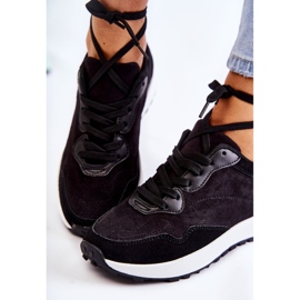 PG1 Naisten mustat Nayla mokkanahkaiset urheilukengät 1