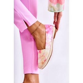 PG1 Naisten espadrillit, pinkki-keltainen Santana beige vaaleanpunainen 1