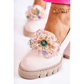 PA2 Tyylikkäät pumput Ornamentti Plain Vaaleanpunainen Caterine 1