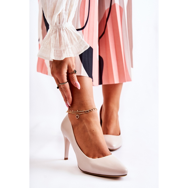 Sergio Leone Klassiset nahkaiset stilettot vaaleanharmaat maagisesti 1