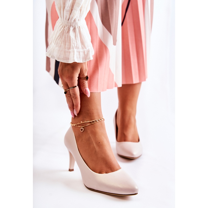 Sergio Leone Naisten klassiset pumput Pearl Beige Semprella 1